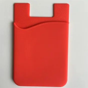 Двойной карман из эластичного силикона, идентификатор мобильного телефона, держатель кредитной карты, наклейка, Универсальный чехол-бумажник, держатель для карт.