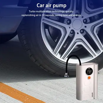 Автомобильный воздушный компрессор Портативный Предохранитель 10A Шумоподавитель Цифровой Манометр для накачивания шин Автомобильный Электрический Воздушный насос для шин