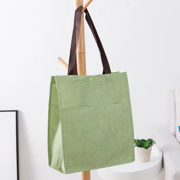 Хлопчатобумажная Льняная женская сумка через плечо, тканевая Женская сумка, сумки для покупок, Эко-сумка для хранения продуктов, повседневная сумка большой емкости 2023
