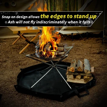 Силиконовый огнестойкий коврик для кемпинга на открытом воздухе, не огнестойкий Коврик для дровяной печи для палатки Bushcraft, горячая палатка для защиты леса