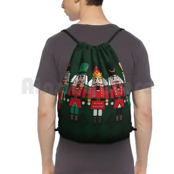 Рюкзак The Nutcrackers Сумки на шнурке, спортивная сумка, водонепроницаемый щелкунчик, Щелкунчики, солдат, король, барабанщик, Рождество, Рождество