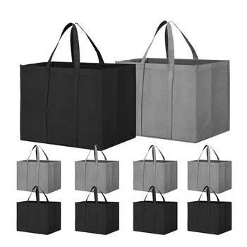 Женская сумка, простые экологичные сумки для покупок, сверхмощные сумки для покупок, женская складная портативная черная сумка большой емкости