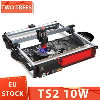 Резак для лазерного гравирования TWO TREES TS2 мощностью 10 Вт, Автофокус, 32-битная материнская плата, Управление приложением, Автономная Гравировка, 450 мм * 450 мм