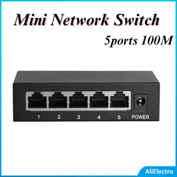 Мини-сетевой коммутатор YYS-1005 с 5 портами Высокоскоростной сетевой коммутатор RJ45 100 Мбит/с Fast Ethernet