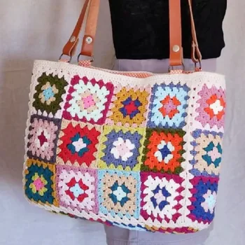 Сумка ручной работы в сетку, модная сумочка, простая и красивая сумка для хранения, женская сумка для покупок
