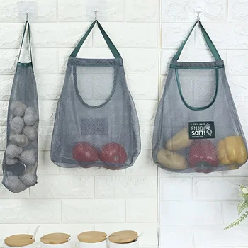 подвесной мешок для фруктов и овощей, 1 шт., для хранения зеленого лука, имбиря и чеснока, сетчатый мешок для хранения