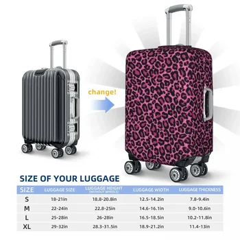 Чехол для чемодана с обалденным леопардовым принтом, принт в виде розовых и черных пятен, защита для деловых полетов, Практичные Аксессуары для багажа.