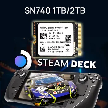 Твердотельные Накопители Western Digital SN740 2230 WD SSD 1 ТБ 2 ТБ M.2 NVMe PCIe Gen 4.0x4 для ноутбука Rog Ally Steam Deck, Планшета