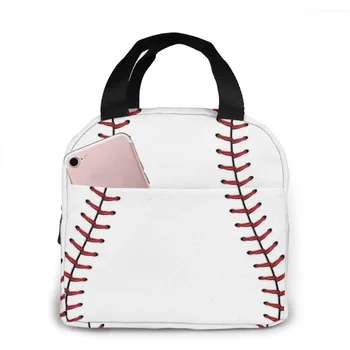 Бейсбольная кружевная спортивная сумка для ланча с изоляцией, переносная термосумка-холодильник, Многоразовая сумка для пикника, сумка для бенто для мужчин, женщин, детей, работы