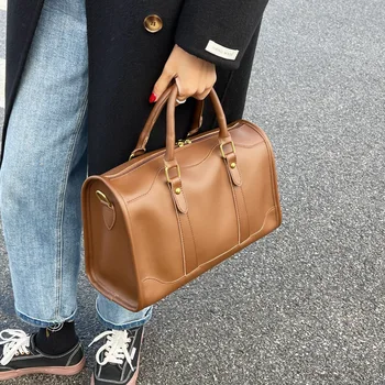 Новая мужская сумка через плечо, Большие сумки для покупок Capcity для отдыха, Изысканные Деловые Женские сумки для пригородных поездок, PU Сумка-тоут Унисекс