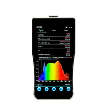 Анализатор светового спектра HP350C 380-780 нм Ручной CCT CRI спектрометр Цена на светодиодную лампу