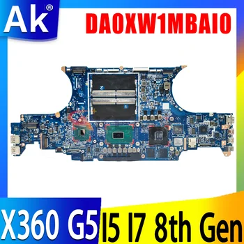 Для HP ZBook Studio X360 G5 Материнская плата ноутбука DA0XW1MBAI0 Материнская плата с процессором I5 I7 8-го поколения GTX1050 GPU L31552-601