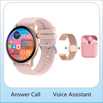 Умные часы Woman Bluetooth Answer Call голосовой ассистент Водонепроницаемый IP68 NFC Артериальное давление всегда на дисплее Smartwatch 2023