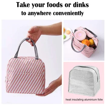 Портативная Термоизолированная сумка Ланч-бокс для женщин и детей, Переносные сумки-тоут-охладители, Сумки для льда, Сумки для пикника, сумки для еды