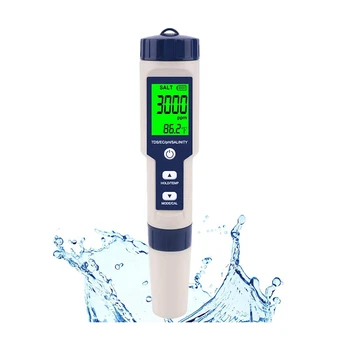 2X тестер соли для бассейна, цифровой измеритель солености, высокоточный тестер солености 5 в 1 для соленой воды, набор для тестирования водонепроницаемости