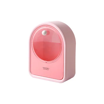 Настенный Органайзер для хранения ватных дисков В ванной Комнате, Пластиковый контейнер для косметики для ватных тампонов, розовый