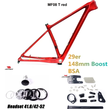 2024 Карбоновая Рама для горного велосипеда 148 *12 мм Boost MTB BSA Bicycle Race Полностью Скрытая Кабельная Линия Горная Рама