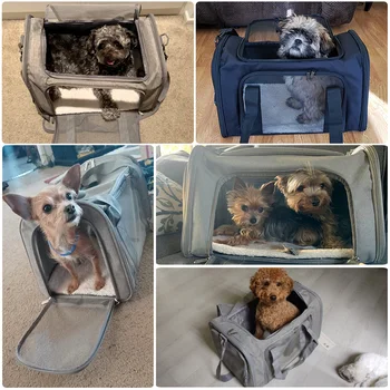 Сумка-переноска для собак Мягкий боковой рюкзак Переноски для кошек, переноски для домашних животных, дорожные сумки для собак, одобренный авиакомпанией транспорт для маленьких собак и кошек на выезд