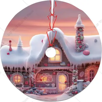 Снежные сцены, Рождественский дом, Юбка с Рождественской елкой, Великолепная розовая юбка-елка для гостиной, Коврик для украшения рождественских праздников
