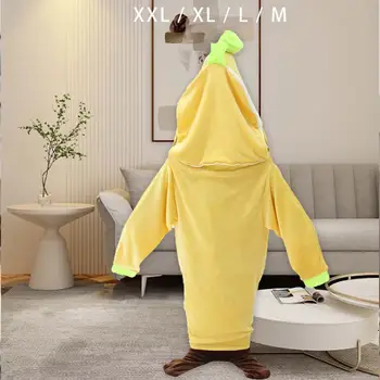 Фруктовый Спальный мешок Одеяло с капюшоном Комбинезон Одежда Пасхальная для взрослых Легкое Носимое Банановое одеяло Фланелевое одеяло Симпатичное