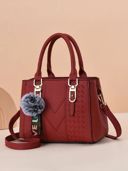 Квадратная сумка с тиснением Личи, декор из искусственной кожи, большая емкость, Легкая Портативная Повседневная модная сумка, женская мода