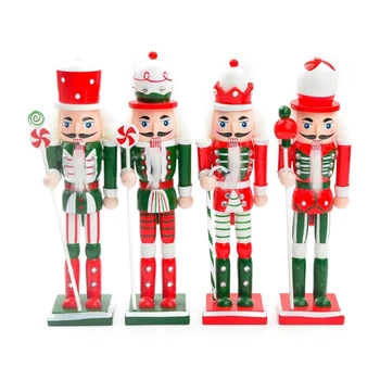 Набор украшений в виде рождественского щелкунчика, деревянные фигурки рождественских щелкунчиков, рождественские щелкунчики, солдат для рождественского челнока