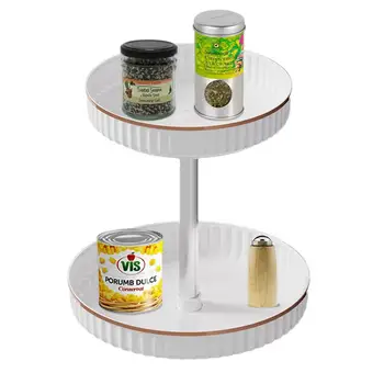 Органайзер для кухонного стола на 360 градусов, 2 слоя, органайзер для соусов, органайзер для продуктов в домашнем ресторане для сортировки специй
