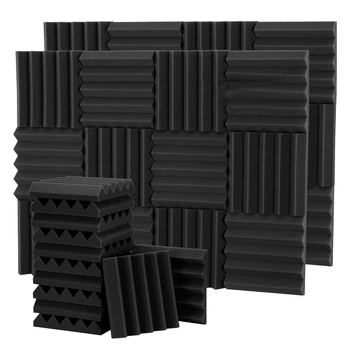 36 упаковок акустических панелей на танкетке размером 9,8X9,8X2 дюйма, звукоизоляционная пена, акустическая пена для акустических процедур в студии звукозаписи