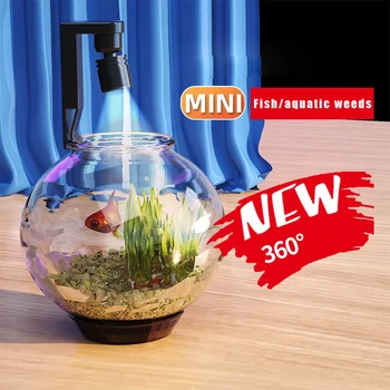USB Mini Fish Tank LED Clip Light Betta Cup Light Moss Light Micro Landscape Light Fish Tank LED Guppy Aquarium Lights