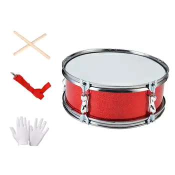 13-дюймовый малый барабан с регулируемым ремешком для обучения музыке Профессиональные музыкальные барабаны для мальчиков и девочек, начинающих детей, подростков