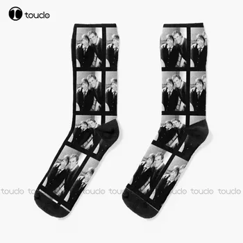 Короткие черно-белые носки Clifford Movie Martin, носки-скелеты, цифровая печать 360 °, Новые популярные Удобные Спортивные игры для девочек
