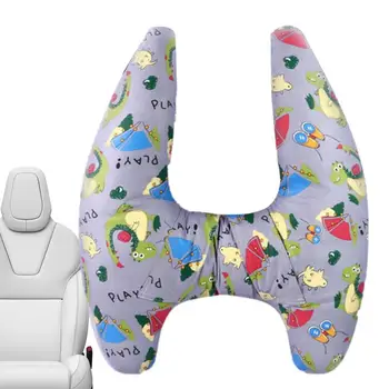 Детские дорожные подушки для автомобиля, автомобильные детские подушки для поддержки головы H-образной формы из приятной для кожи ткани, спальные принадлежности для мини-автомобилей
