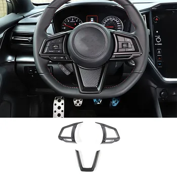 Для 2021-2023 Subaru WRX ABS матовый черный автомобильный стайлинг наклейка на рамку кнопки рулевого колеса автомобиля аксессуары для защиты салона автомобиля