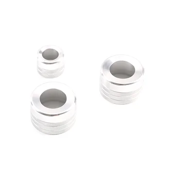 Серебряная ручка кондиционера, Кнопка регулировки громкости звука, Накладное кольцо для BMW X5 X6 E70 E71 F15 F16 2014-2018
