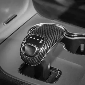 для Jeep Grand Cherokee 2014-2015 Ручка переключения передач из углеродного волокна, отделка крышки рычага переключения передач