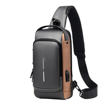 Новая сумка-слинг, дорожная сумка через плечо, водонепроницаемая спортивная нагрудная сумка, противоугонная сумка через плечо для мужчин, USB-зарядка, Bolso Para Hombre