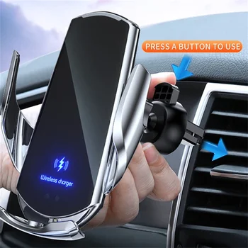 Автомобильное беспроводное зарядное устройство Кронштейн для телефона Магнитная рамка для крепления GPS навигации Быстрая индукционная зарядка Автоматический держатель Крепление для смартфона