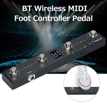 MIDI-контроллер M-VAVE Chocolate BT Перезаряжаемый, 4 кнопки, педаль MIDI-контроллера, управление приложением с беспроводной системой передачи данных