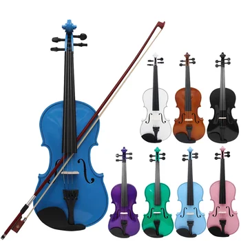 IRIN V-10 4/4 Красочная Скрипка Из Цельного Дерева Скрипичный Набор с Футляром для Смычка Профессиональный Струнный Инструмент Скрипка для Практики Начинающих