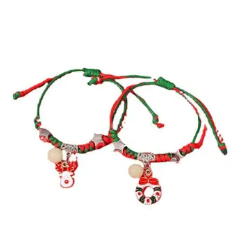 Браслет с нишевым дизайном, комплект браслетов из двух частей, Красивый и элегантный рождественский браслет с ночным свечением, Рождественский подарочный браслет