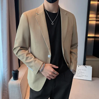 Высококачественный Мужской Модный Деловой Красивый Банкетный Повседневный костюм Корейской версии Slim Suit Single West Coat из вискозы Blaze S-5XL