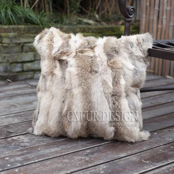 Бесплатная доставка CX-D-17 Домашняя декоративная подушка в стиле пэчворк из натурального меха кролика наволочка