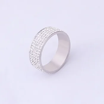 2024 Распродажа ювелирных украшений из титановой стали, кольцо с кристаллами, женский кристалл от Swarovskis, Модное романтическое кольцо для женщин
