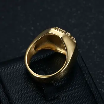 Нержавеющая сталь - На заказ - Красивое восьмиугольное мужское кольцо