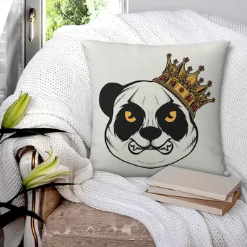 Наволочка с головой короля панды, чехол для подушки с принтом, чехол для диванной подушки, чехол для подушки