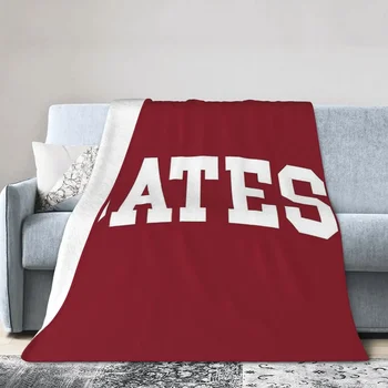 Одеяло Bates - College Font, Мягкое теплое фланелевое покрывало, покрывало для кровати, гостиной, домашнего дивана для пикника