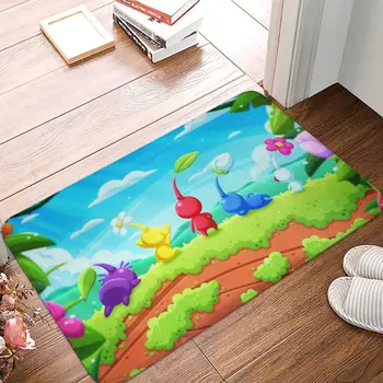 Pikmin Красочный игровой коврик для ванной, нескользящий ковер, милый коврик для гостиной, приветственный коврик, коврик для декора пола