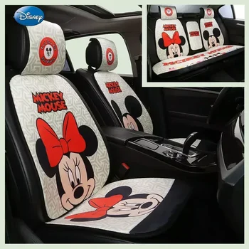 Подушка для сиденья салона автомобиля Disney, универсальная мультяшная охлаждающая подушка из ледяного шелка на все сезоны, дышащий высококачественный чехол для автокресла