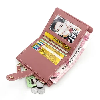 Женский короткий кошелек с каменным узором, простая пряжка, кошелек для монет с несколькими картами, сумка для документов, женский зажим для денег