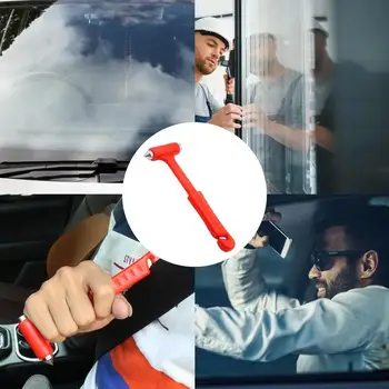 Автомобильный молоток безопасности, незаменимый инструмент для эвакуации из автомобиля 2 в 1, Резак для ремней безопасности, стеклоподъемника, инструмент для пробивки окон, Портативный автомобильный аксессуар
